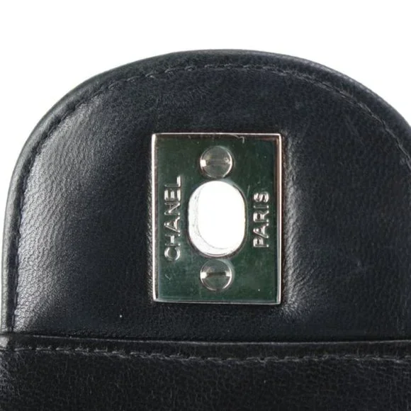 Chanel Black Quilted Lambskin Jumbo Double Flap Classic Bag 55cz55s - Picture 7 of 12